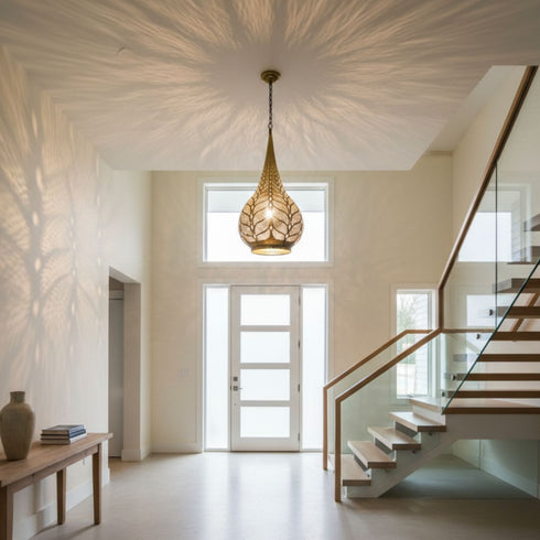 Handmade Moroccan Brass Pendant –  Ceiling Lamp (PL 1089)
